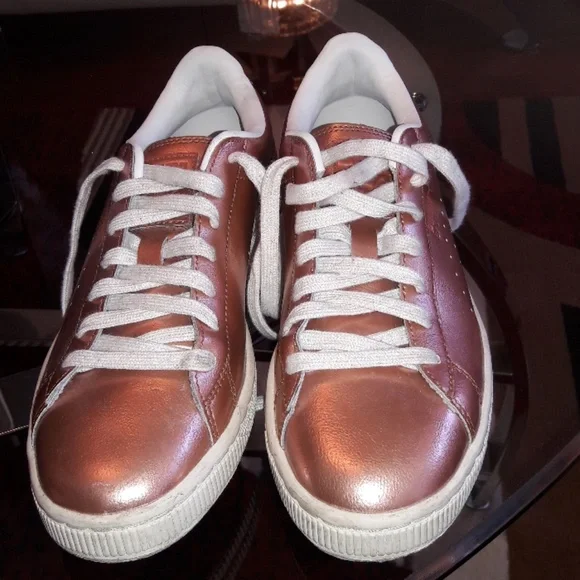 PUMA Basket Rose Gold Sneakers - Picture 2 of 4